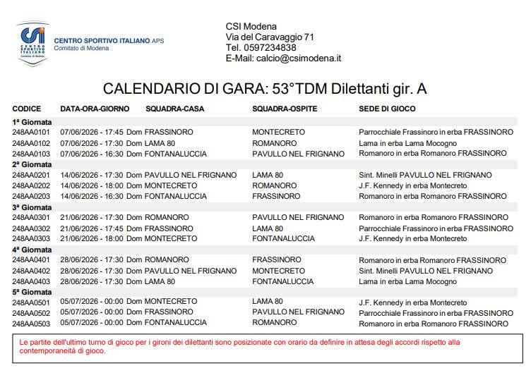 Calendario